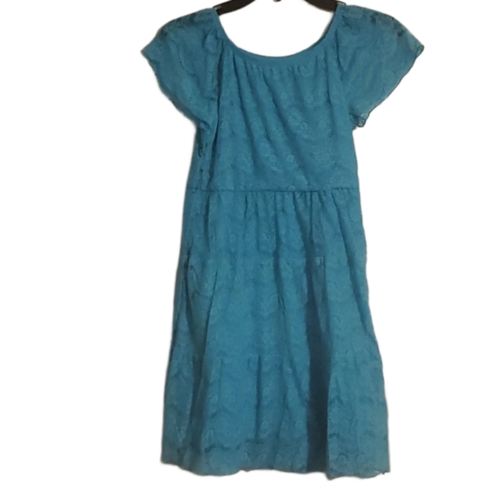 Blue lace dress